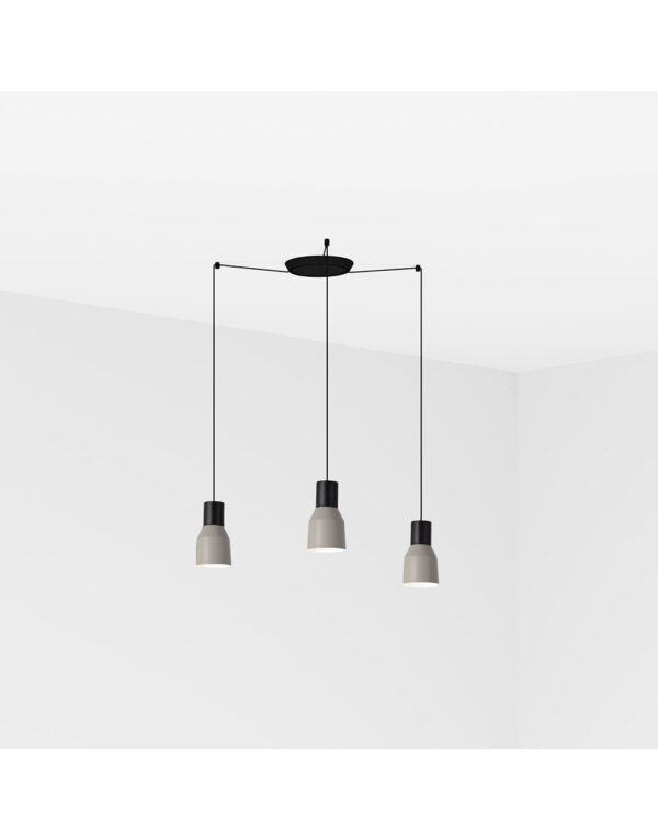 KOMBO GREY PENDANT LAMP o120 1X E27 3L - 1-FR68591-3L