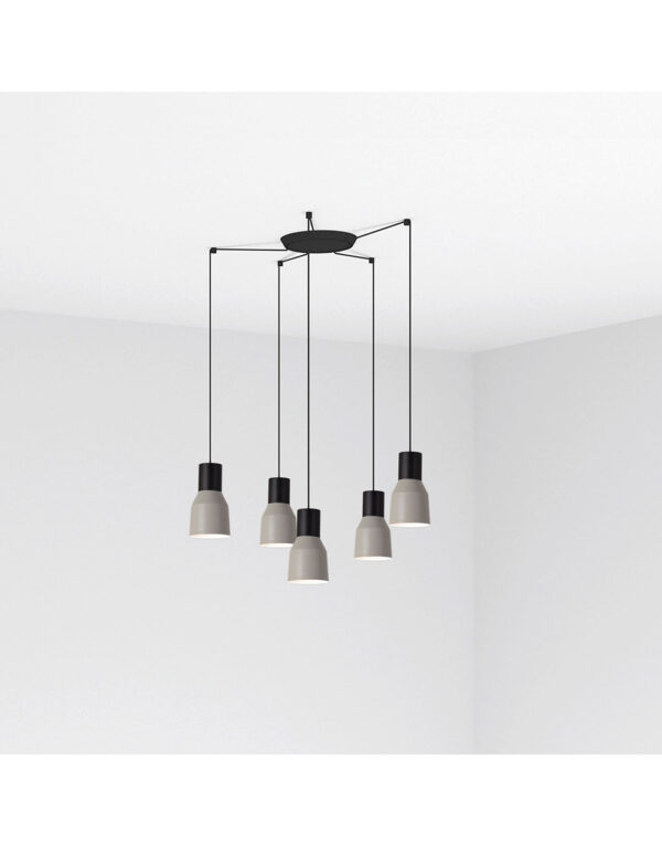KOMBO GREY PENDANT LAMP o120 1X E27 5L - 1-FR68591-5L