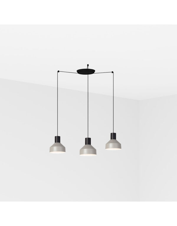 KOMBO GREY PENDANT LAMP o200 1X E27 3L - 1-FR68593-3L