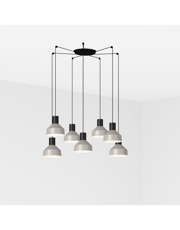 KOMBO GREY PENDANT LAMP o200 1X E27 7L - 1-FR68593-7L