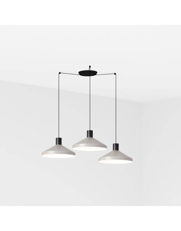 KOMBO GREY PENDANT LAMP o400 1X E27 3L - 1-FR68595-3L