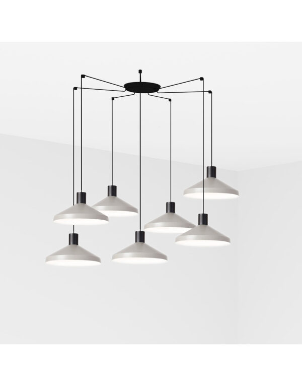 KOMBO GREY PENDANT LAMP o400 1X E27 7L - 1-FR68595-7L