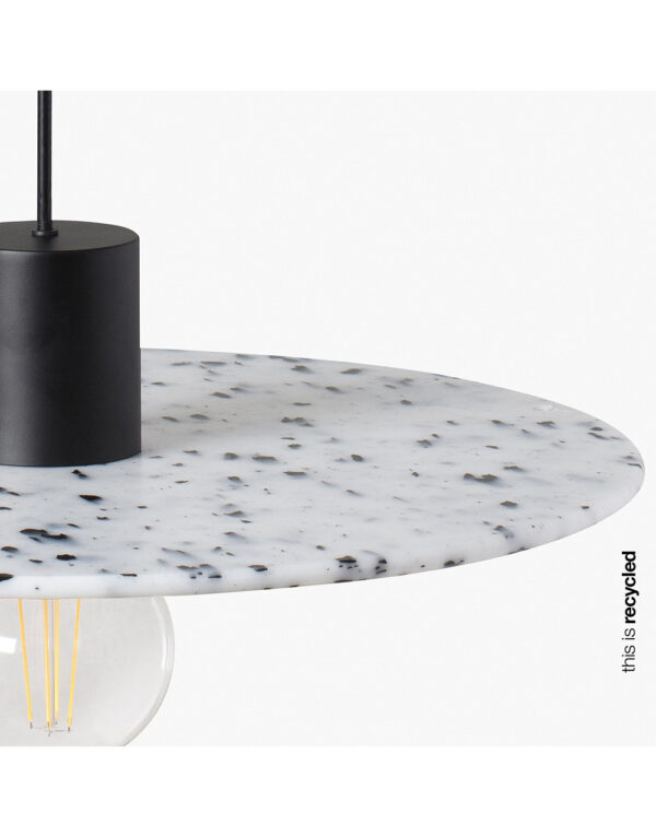CONFETTI BLACK MARBLE SUSPENDED o30CM 1xE27 - 1-FR68600-50