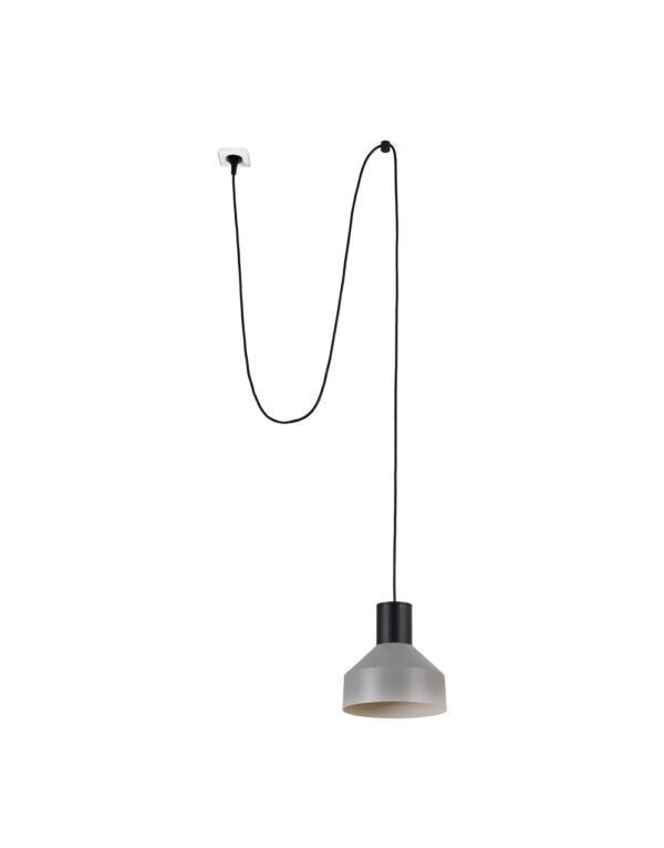 KOMBO GREY PENDANT LAMP WITH PLUG o200 1X E27 - 1-FR68604-64