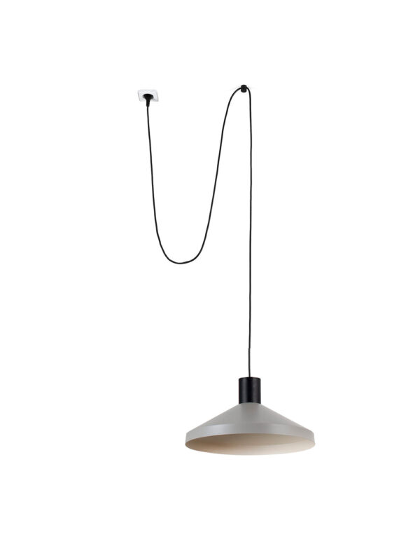 KOMBO GREY PENDANT LAMP WITH PLUG o400 1X E27 - 1-FR68604-66
