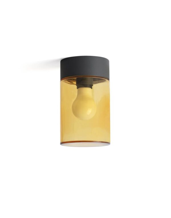 KILA C/L E27 DARK GREY AMBER GLASS - 1-FR71742