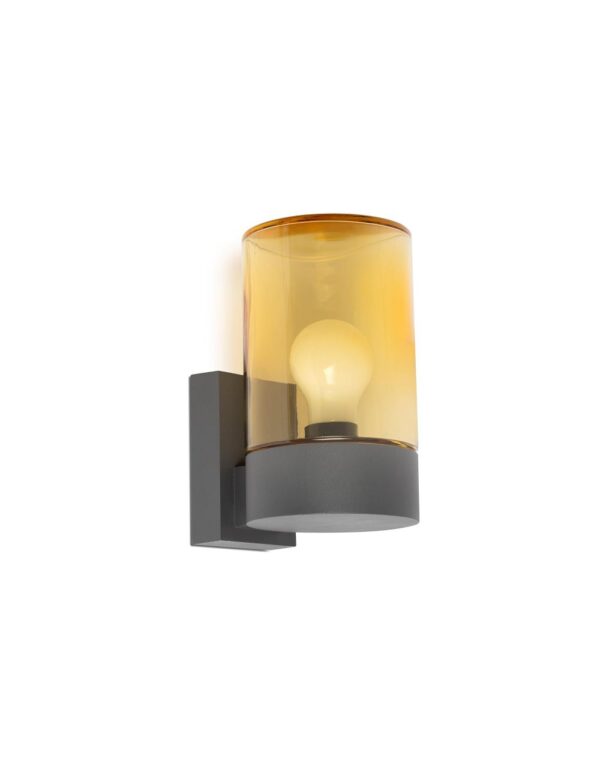 KILA W/L E27 DARK GREY AMBER GLASS - 1-FR71745