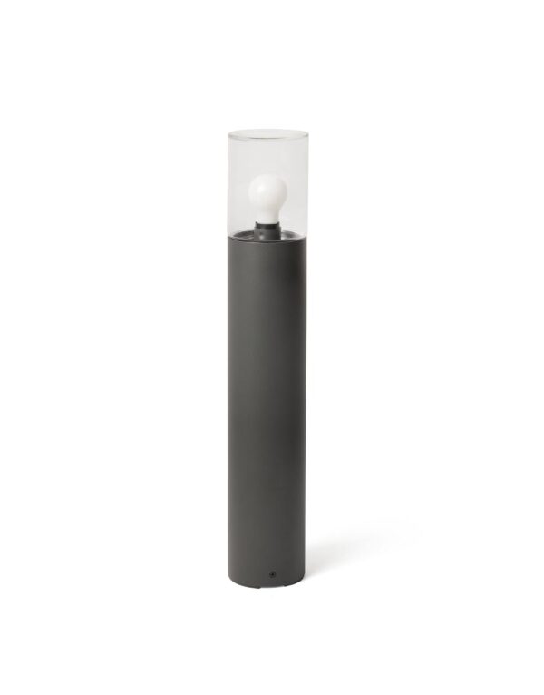 KILA BOLLARD L.H700 E27 DARK GREY TRANSP.GLASS - 1-FR71749
