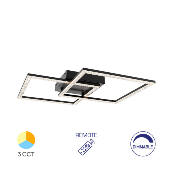Οροφής led "Crystal" 55w 6050lm CCT με Control - BH17-04891