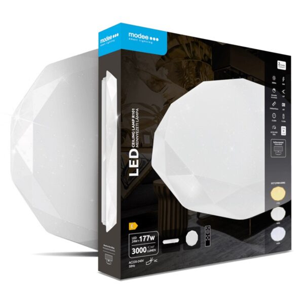 Πλαφονιέρα led 24W, CCT με CONTROL, 3000 lm, Ø40 cm (starligth) - ML-CLA3CCT24W-R101