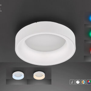 Πλαφονιέρα led "Cameron" 26w 2100lm Ø45cm Λευκή - 11504