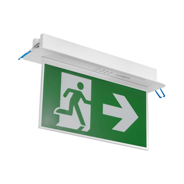 BRY-EXIT-LED-3W-RCS-IP20-WHT-EMERGENCY EXIT - BC14-01120