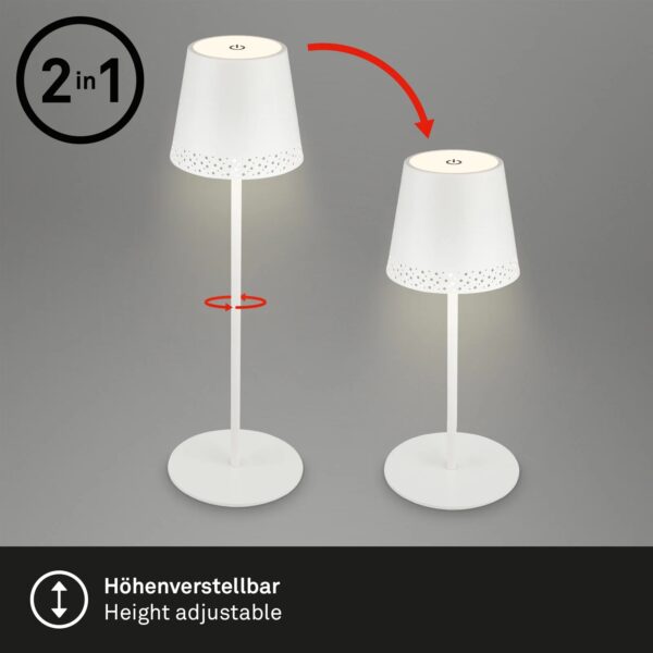 Επαναφορτιζόμενο πορτατίφ IP44 "KIKI" 2,6w 3000k - 7438-016