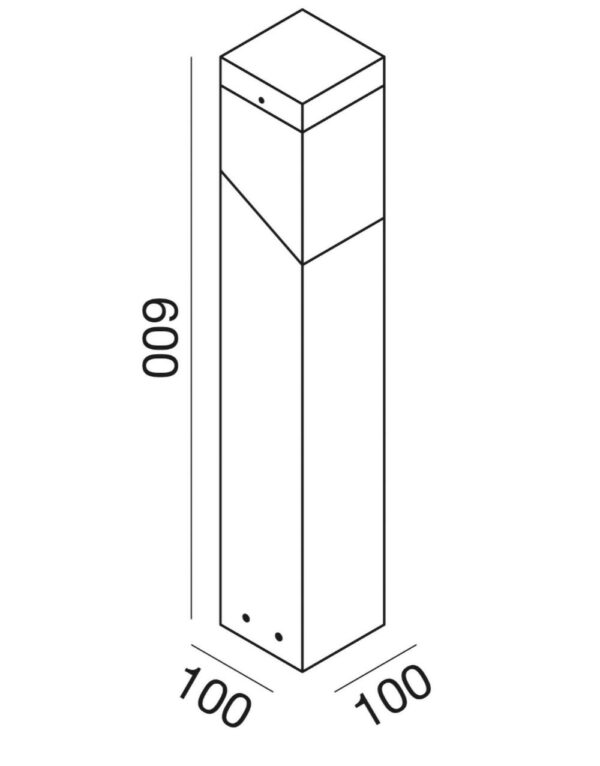 GES600 Paletto alluminio bianco. 1xE27. - 1-GL099136