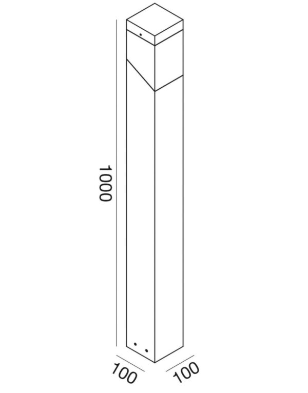 GES601 Paletto alluminio bianco. 1xE27. - 1-GL099167