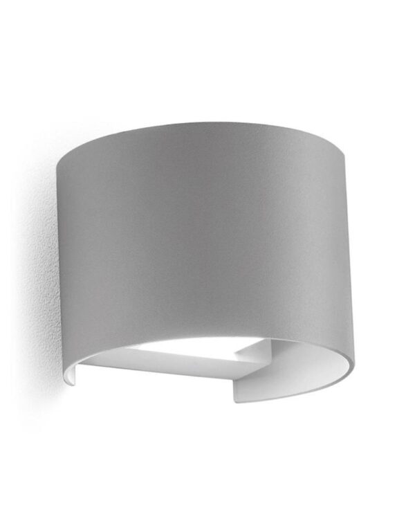 GES872C Appliq. alluminio grigio all.2x5W.3000K - 1-GL127969