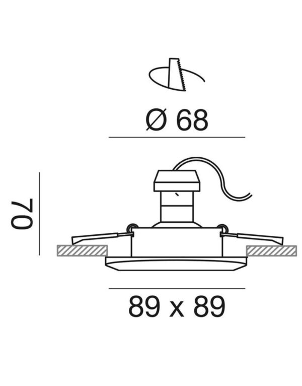 GFA162 Faretto alluminio bianco. 1xGU10. - 1-GL099211