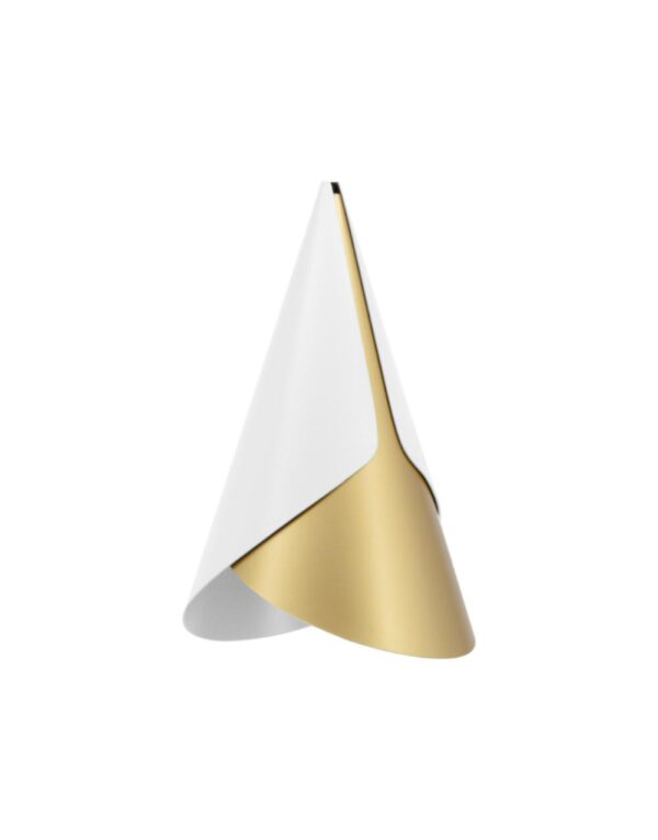 Cornet White & Brass O13.4 x 23,8 cm - 1-UM2194