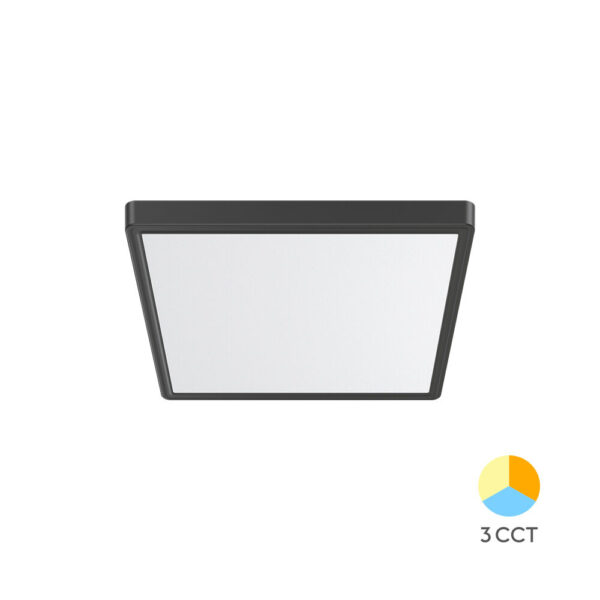 Πλαφονιέρα "Jade" slim 20W CCT Μαύρο 23x23 - BP07-10281