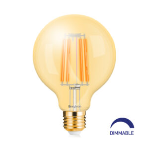 Λάμπα led G95 filament μελί 6W E27 2200K dimmable - BB47-60620
