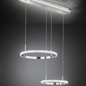 Κρεμαστό led "Harley" 34w 3350lm (χρώμιο με κρύσταλλα) - 11682