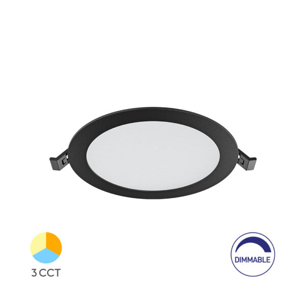 Πάνελ 12w CCT Dimmable Μαύρο - BP01-91281