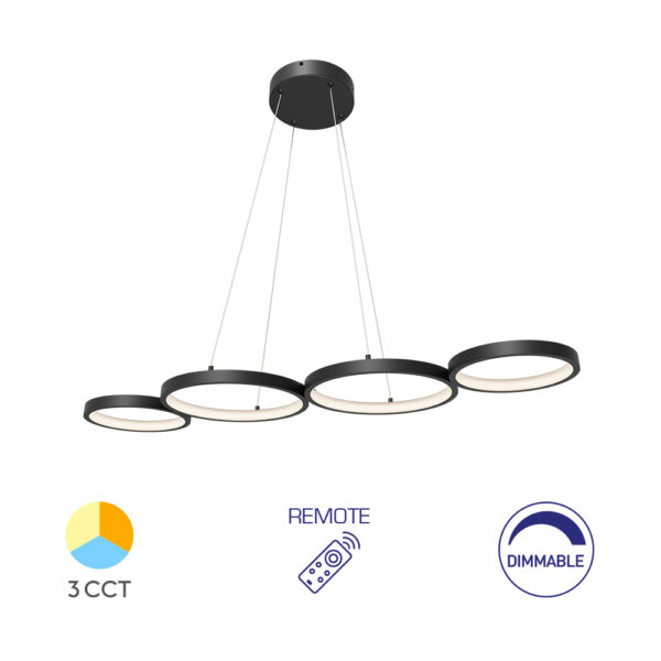 Κρεμαστό led "Nela" 60w 6050lm CCT με Control - BH17-04191