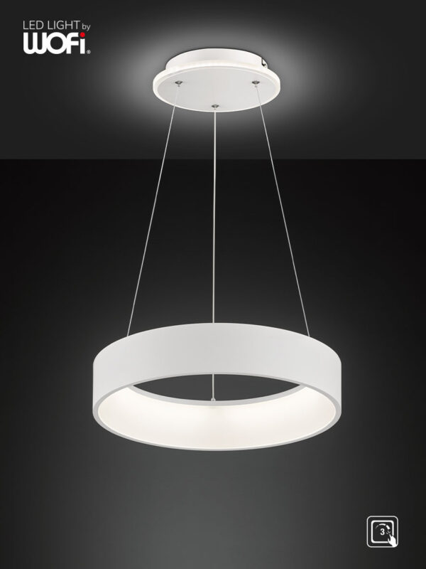 Κρεμαστό led "Shay" 31,5w 2500lm Ø45cm Λευκό - 11489