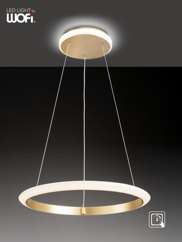 Κρεμαστό Led "Newa" 27,5w 2450lm Ø50cm χρυσό - 11678