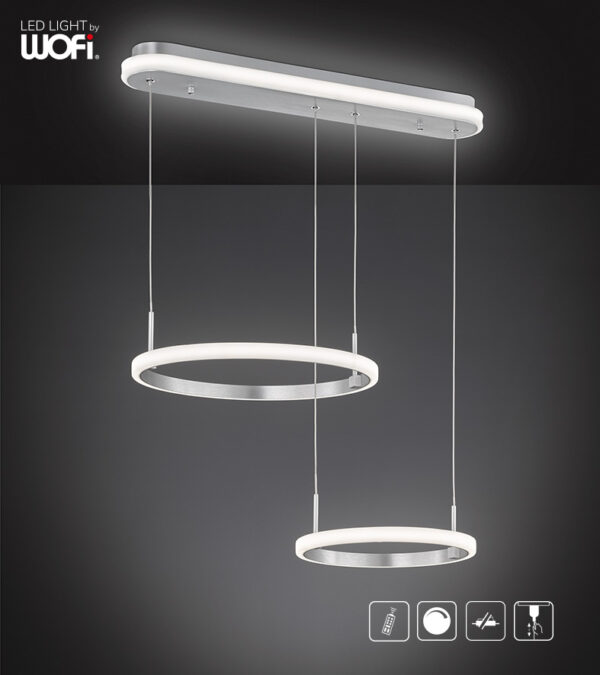 Κρεμαστό Led "Newa" 34w 2550lm Νίκελ ματ - 11681