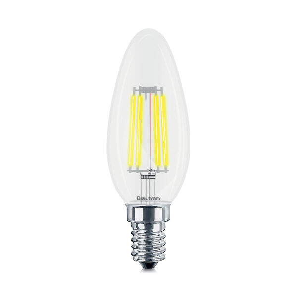 Λάμπα led filament διάφανη Κερί Ε14 6W 3000K - BA36-00610