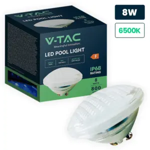 V-TAC 217555 LED Λάμπα Πισίνας PAR56 8W 800lm Ψυχρό Λευκό 6500Κ IP68 12V