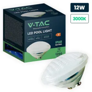 V-TAC 217560 LED Λάμπα Πισίνας PAR56 12W 1260lm Θερμό Λευκό 3000Κ IP68 12V
