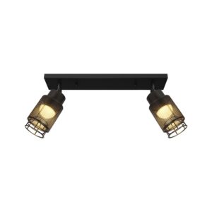 V-TAC – 24120 Decorative Πολύφωτο με 2 Σποτ LED 12W 1440lm 3000K Μαύρο Ματ