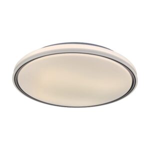 V-TAC 24202 LED Πλαφονίερα Οροφής Στρογγυλή Φ500 30W/60W 6000lm Dimmable CCT με Τηλεχειριστήριο Λευκή με Μαύρο Στεφάνι