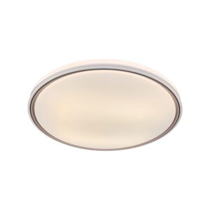 V-TAC 24203 LED Πλαφονίερα Οροφής Στρογγυλή Φ500 30W/60W 6000lm Dimmable CCT με Τηλεχειριστήριο Λευκή με Καφέ Στεφάνι