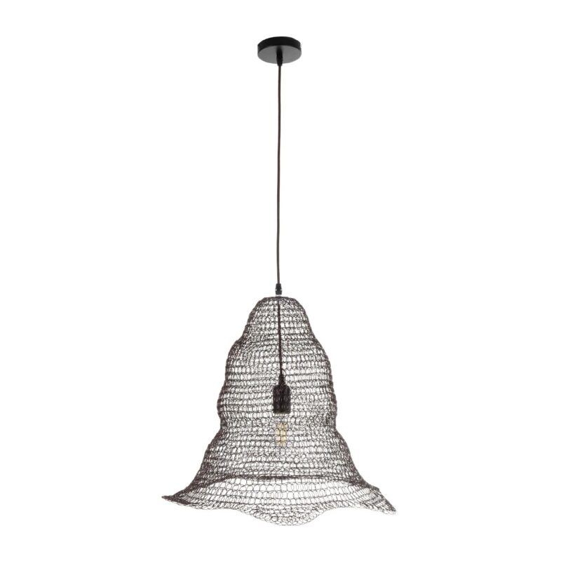 GLOBOSTAR® KENTUCKY 01890 Vintage Κρεμαστό Φωτιστικό Οροφής με Ντουί 1 x E27 AC 220-240V IP20 – Καφέ – Μ50 x Π50 x Υ48cm