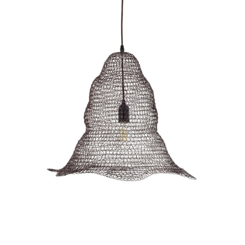 GLOBOSTAR® KENTUCKY 01890 Vintage Κρεμαστό Φωτιστικό Οροφής με Ντουί 1 x E27 AC 220-240V IP20 – Καφέ – Μ50 x Π50 x Υ48cm