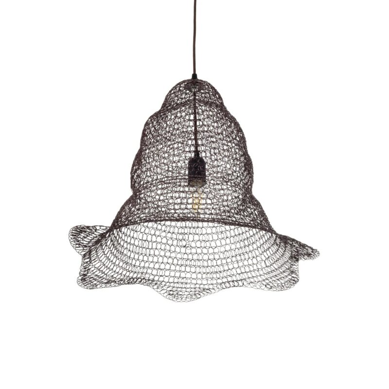 GLOBOSTAR® KENTUCKY 01890 Vintage Κρεμαστό Φωτιστικό Οροφής με Ντουί 1 x E27 AC 220-240V IP20 – Καφέ – Μ50 x Π50 x Υ48cm