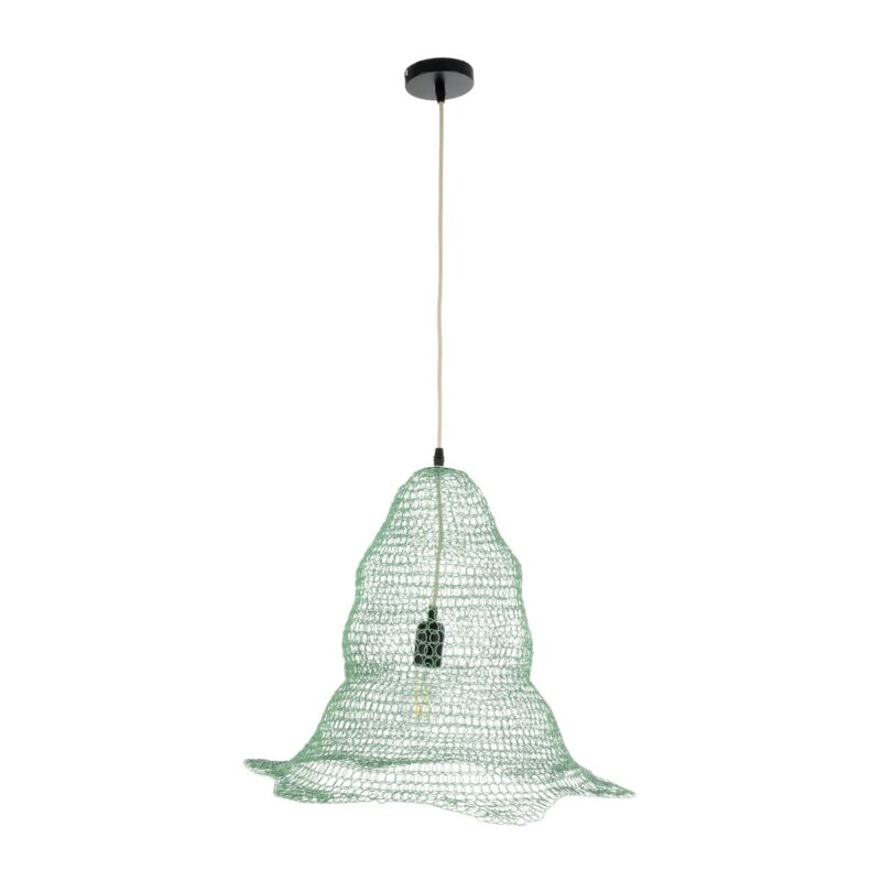 GLOBOSTAR® KENTUCKY 01891 Vintage Κρεμαστό Φωτιστικό Οροφής με Ντουί 1 x E27 AC 220-240V IP20 – Τιρκουάζ – Μ50 x Π50 x Υ48cm