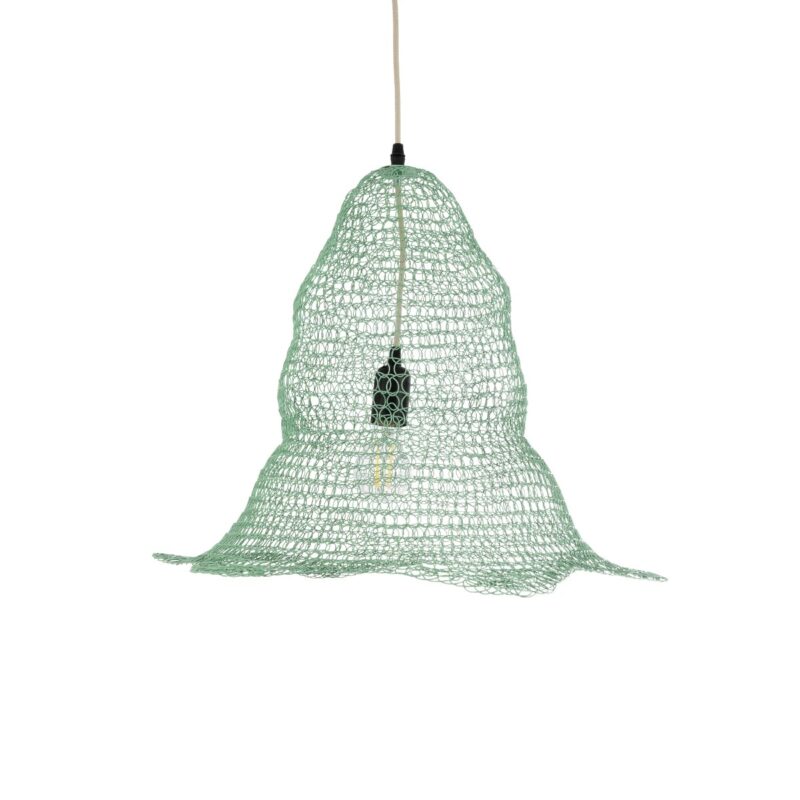 GLOBOSTAR® KENTUCKY 01891 Vintage Κρεμαστό Φωτιστικό Οροφής με Ντουί 1 x E27 AC 220-240V IP20 – Τιρκουάζ – Μ50 x Π50 x Υ48cm