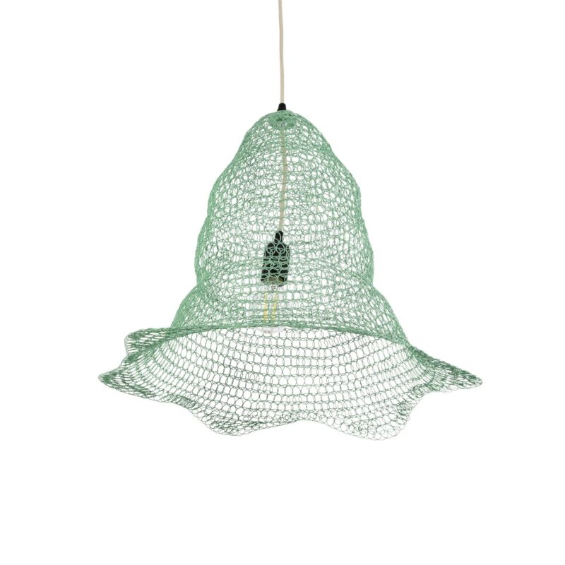 GLOBOSTAR® KENTUCKY 01891 Vintage Κρεμαστό Φωτιστικό Οροφής με Ντουί 1 x E27 AC 220-240V IP20 – Τιρκουάζ – Μ50 x Π50 x Υ48cm