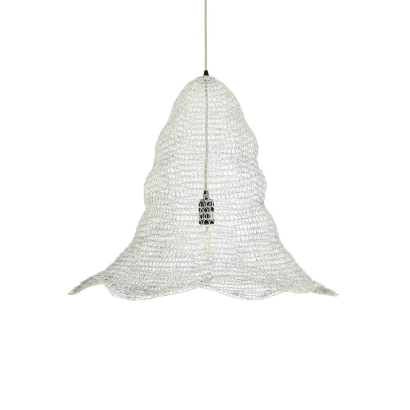 GLOBOSTAR® KENTUCKY 01892 Vintage Κρεμαστό Φωτιστικό Οροφής με Ντουί 1 x E27 AC 220-240V IP20 – Λευκό – Μ60 x Π60 x Υ52cm