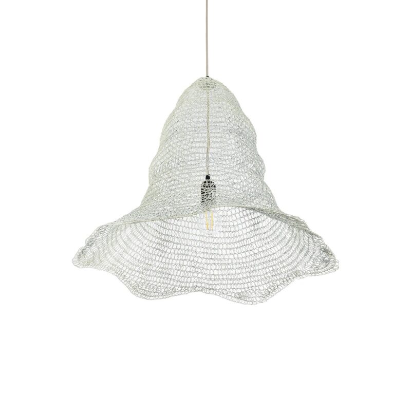 GLOBOSTAR® KENTUCKY 01892 Vintage Κρεμαστό Φωτιστικό Οροφής με Ντουί 1 x E27 AC 220-240V IP20 – Λευκό – Μ60 x Π60 x Υ52cm