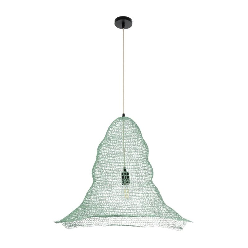 GLOBOSTAR® KENTUCKY 01894 Vintage Κρεμαστό Φωτιστικό Οροφής με Ντουί 1 x E27 AC 220-240V IP20 – Τιρκουάζ – Μ60 x Π60 x Υ52cm