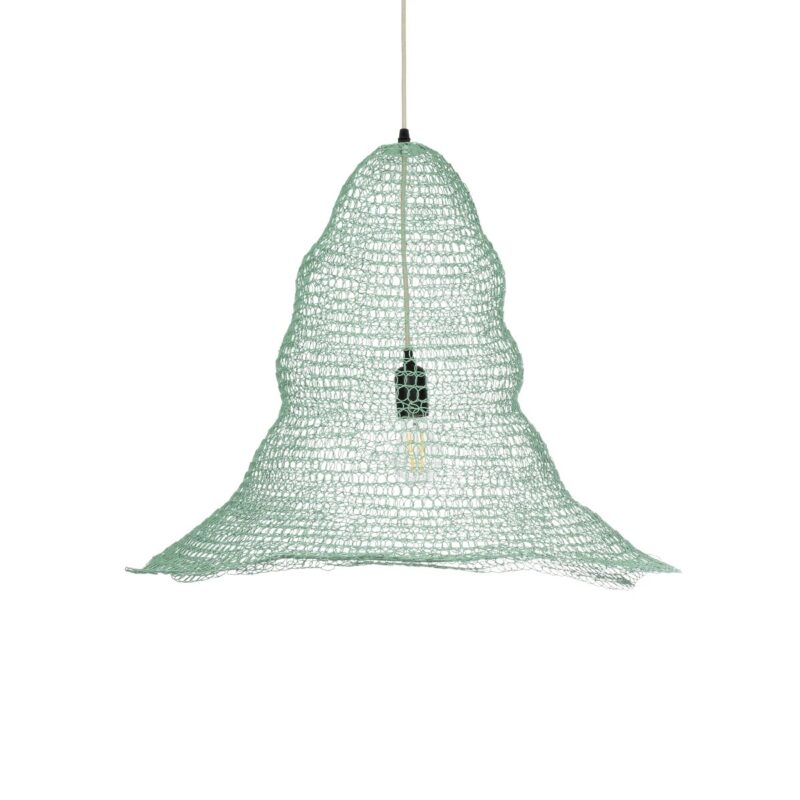 GLOBOSTAR® KENTUCKY 01894 Vintage Κρεμαστό Φωτιστικό Οροφής με Ντουί 1 x E27 AC 220-240V IP20 – Τιρκουάζ – Μ60 x Π60 x Υ52cm