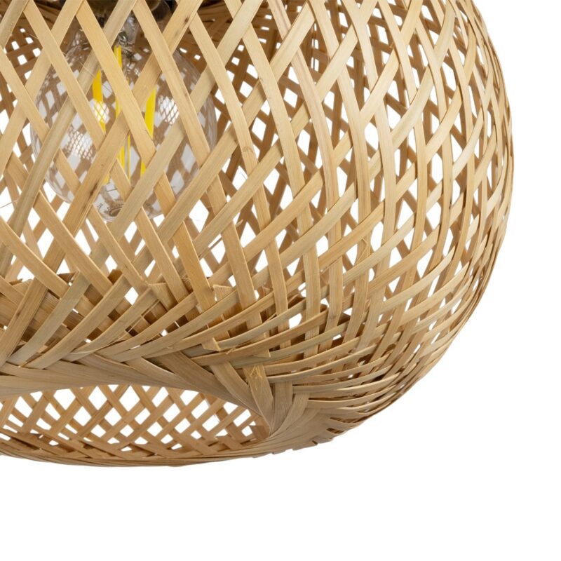 GLOBOSTAR® SELVA 01963 Boho Φωτιστικό Τοίχου – Απλίκα με Ντουί 1 x E27 AC 220-240V IP20 – Μπεζ – Μ23 x Π23 x Υ37cm