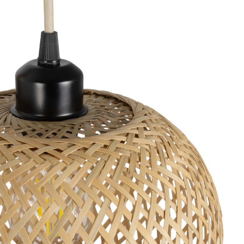 GLOBOSTAR® SELVA 01963 Boho Φωτιστικό Τοίχου – Απλίκα με Ντουί 1 x E27 AC 220-240V IP20 – Μπεζ – Μ23 x Π23 x Υ37cm