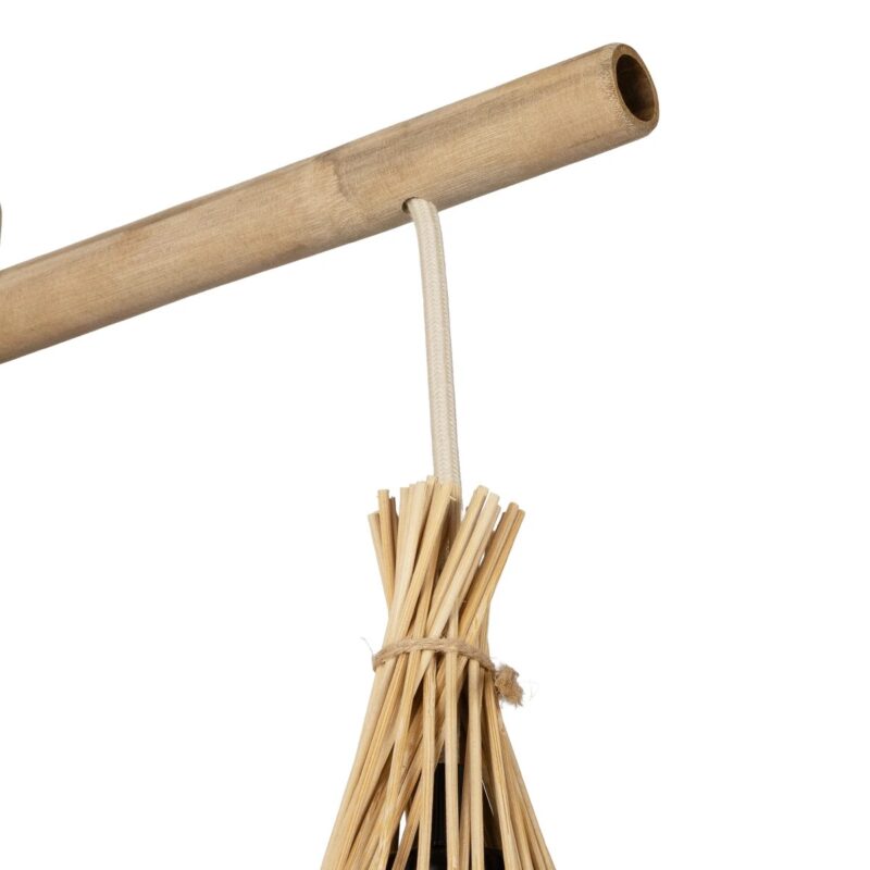GLOBOSTAR® ARIDA 01970 Boho Φωτιστικό Τοίχου – Απλίκα με Ντουί 1 x E27 AC 220-240V IP20 – Μπεζ – Μ21 x Π30 x Υ55cm