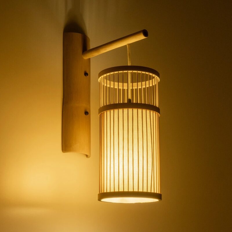 GLOBOSTAR® TULUM 01972 Boho Φωτιστικό Τοίχου – Απλίκα με Ντουί 1 x E27 AC 220-240V IP20 – Μπεζ – Μ16 x Π28 x Υ50cm